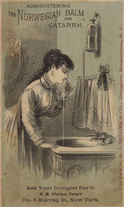 Lady Treating Catarrh by American School