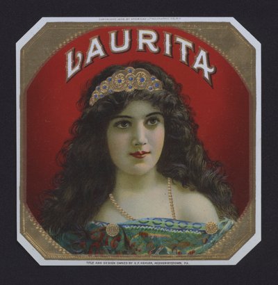 Laurita, cigar label by American School