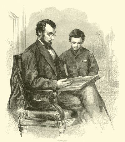 Lincoln at Home, April 1865 by American School