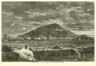 Lookout Mountain, from the Federal works on Chattanooga Creek, November 1863 by American School
