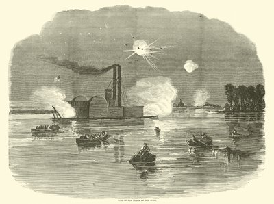 Loss of the Queen of the West, February 1863 by American School