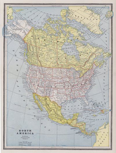 Map of North America by American School