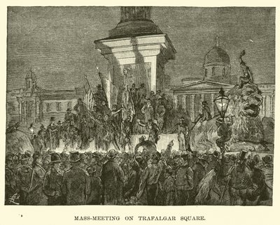 Mass-Meeting on Trafalgar Square by American School