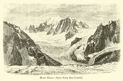 Mont Blanc, seen from the Courtil by American School