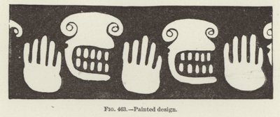 Painted Design, Hands and Faces by American School
