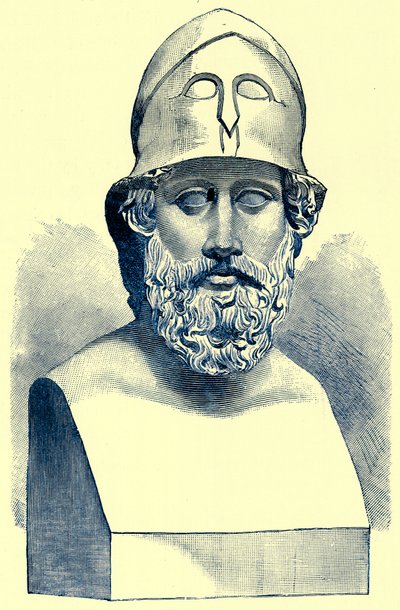 Perikles, Illustration from History of Greece by Victor Duruy, Published 1890 by American School