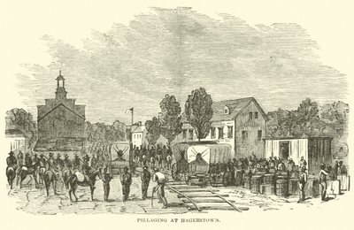 Pillaging at Hagerstown, July 1864 by American School