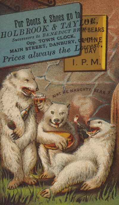 Polar Bears Drinking and Smoking by American School
