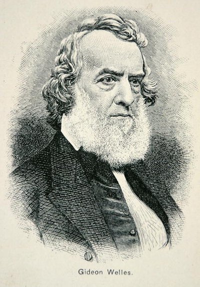 Portrait of Gideon Welles, Secretary of U.S. Navy during the war and Reconstruction by American School