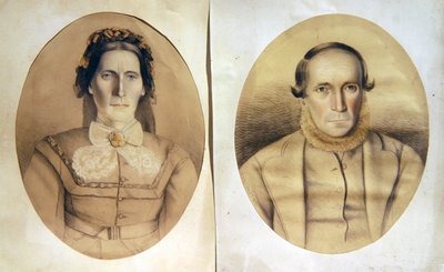 Portrait of a husband and wife by American School