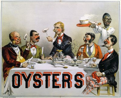 Poster Advertising Oysters by American School