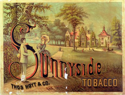 Poster Advertising Sunnyside Tobacco by American School