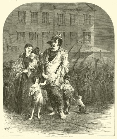 Refugees from Northern Missouri Entering St Louis, September 1864 by American School