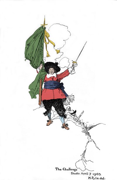 Representation of a Pirate Throwing a Challenge - In 