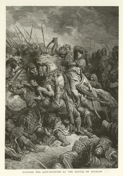 Richard the Lion-hearted at the Battle of Ascalon, 1192 by American School