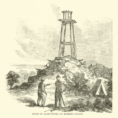 Ruins of Light-House on Morris Island, July 1863 by American School