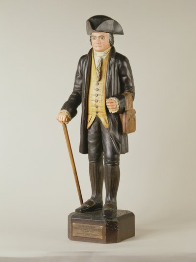 Sculpture of Diedrich Knickerbocker which stood in Knickerbocker Hall in New York City, c.1850-67 by American School