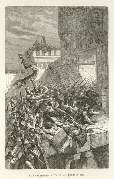 Sennacherib Attacking Jerusalem by American School