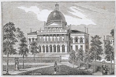 Southern View of the State House in Boston on Beacon Street, from 