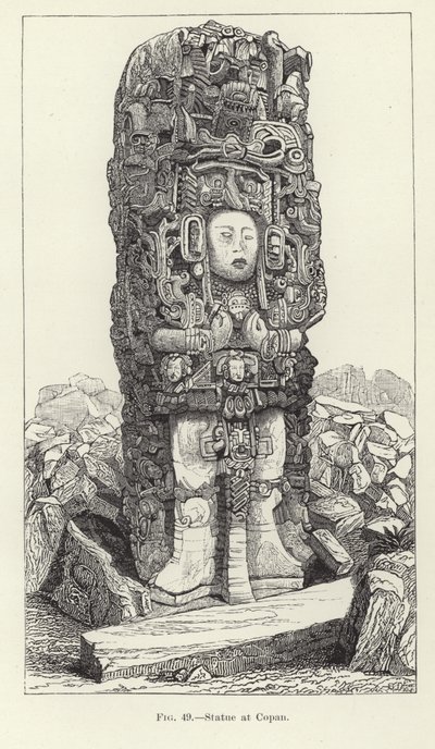 Statue at Copan by American School
