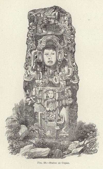 Statue at Copan by American School