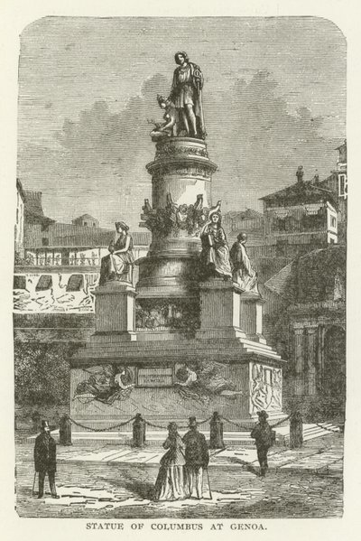 Statue of Columbus at Genoa by American School