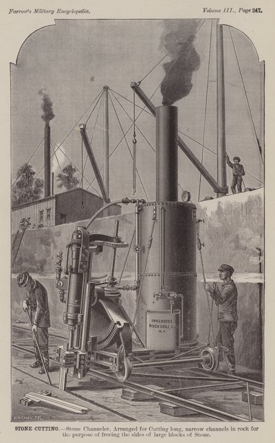 Stone Cutting, Stone Channeler by American School