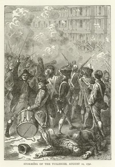 Storming of the Tuileries, 10 August 1792 by American School