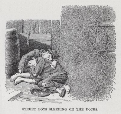Street Boys Sleeping on the Docks by American School