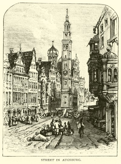 Street in Augsburg by American School