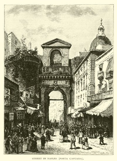 Street in Naples, Porta Capuana by American School