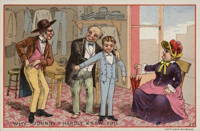 Tailor Measuring Boy for Suit by American School