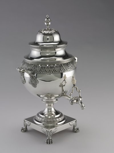 Tea Urn, fabricated by Harvey Lewis, 1811-25 by American School