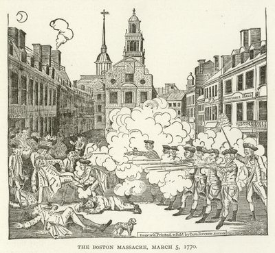 The Boston Massacre, 5 March 1770 by American School
