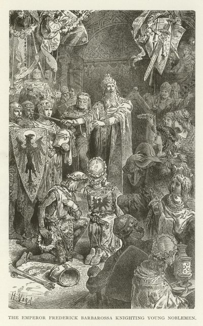 The Emperor Frederick Barbarossa Knighting Young Noblemen by American School