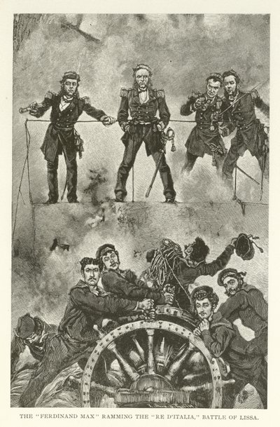 The Ferdinand Max ramming the Re d