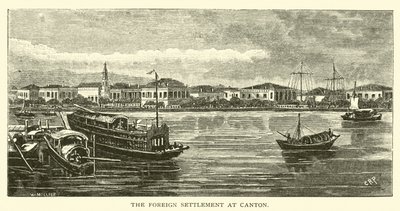 The Foreign Settlement at Canton by American School