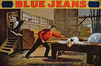 The Great Saw Mill Scene, Poster for Blue Jeans by American School