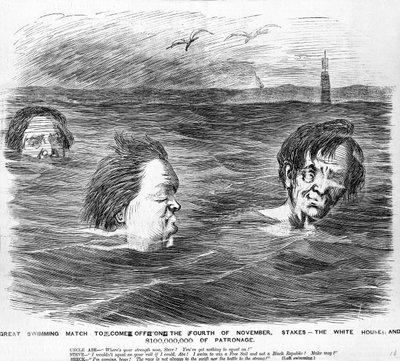 The Great Swimming Match to come off on the Fourth of November, c.1860 by American School