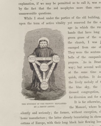 The Mystery of the Trinity Explained by a Jesuit Artist, from The Amazon and Madeira Rivers, by Franz Keller, 1874 by American School