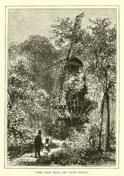 The Old Mill of Sans Souci by American School
