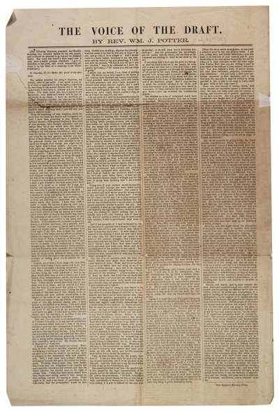 The Voice of the Draft, 21st July 1863 by American School