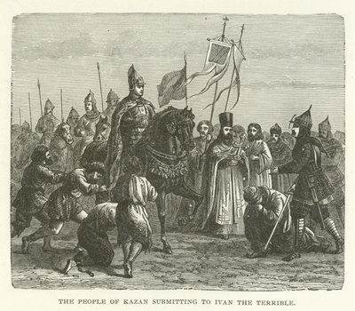The people of Kazan submitting to Ivan the Terrible by American School