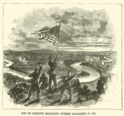 Top of Lookout Mountain, Sunrise, November 25, 1863 by American School