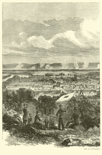 View of Chattanooga and the Federal Encampment, November 1863 by American School