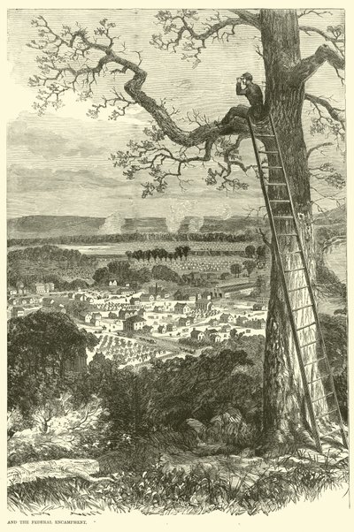View of Chattanooga and the Federal Encampment, November 1863 by American School