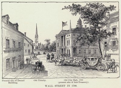 Wall Street in 1700 by American School