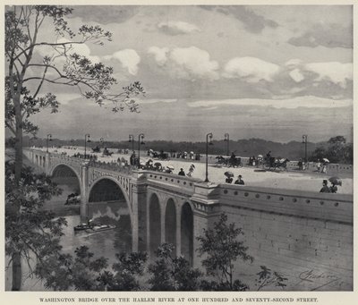 Washington Bridge over the Harlem River at One Hundred and Seventy-Second Street by American School