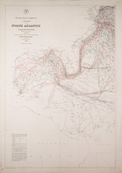 Wind and Current Chart of the North Atlantic by American School