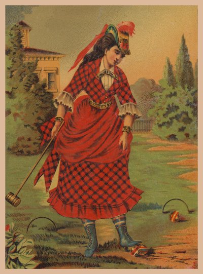 Woman Playing Croquet by American School